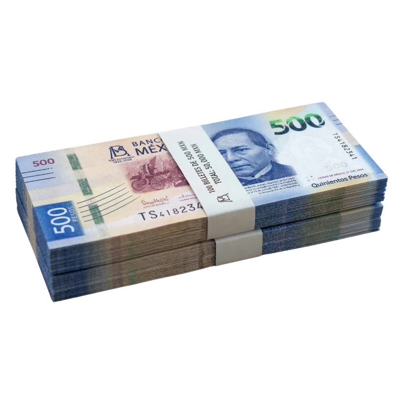 Fajo de billetes de $500