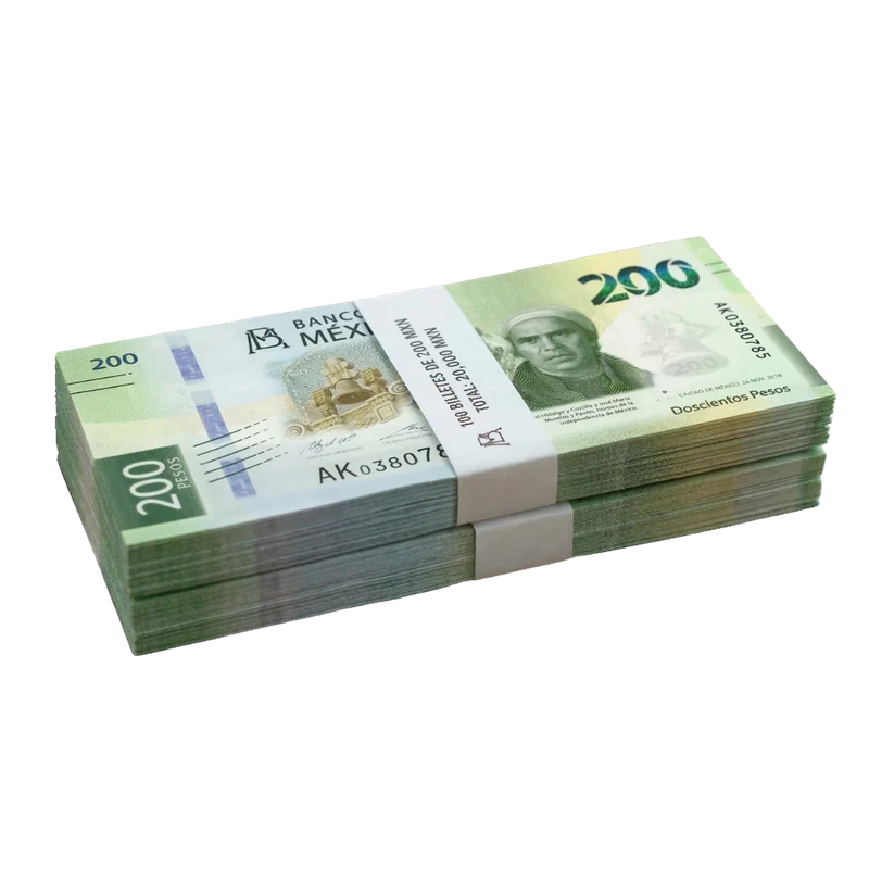 Fajo de billetes de $200