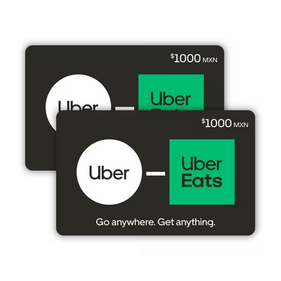 Tarjeta Uber / Uber Eats $2,000