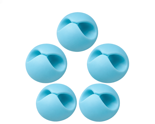 5 organizadores de cables de silicona